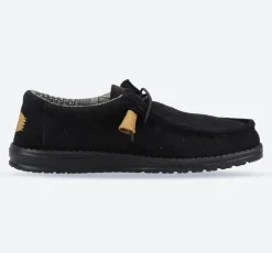 Men's Heydude 40163 Wally Corduroy Classic Slip On Shoes - Black