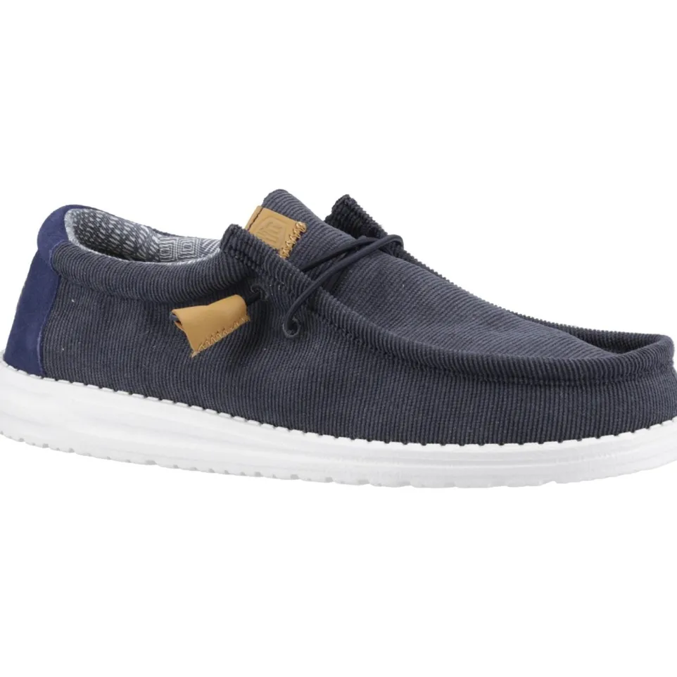 Men's Heydude 40163 Wally Corduroy Classic Slip On Shoes - Navy