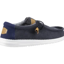 Men's Heydude 40163 Wally Corduroy Classic Slip On Shoes - Navy