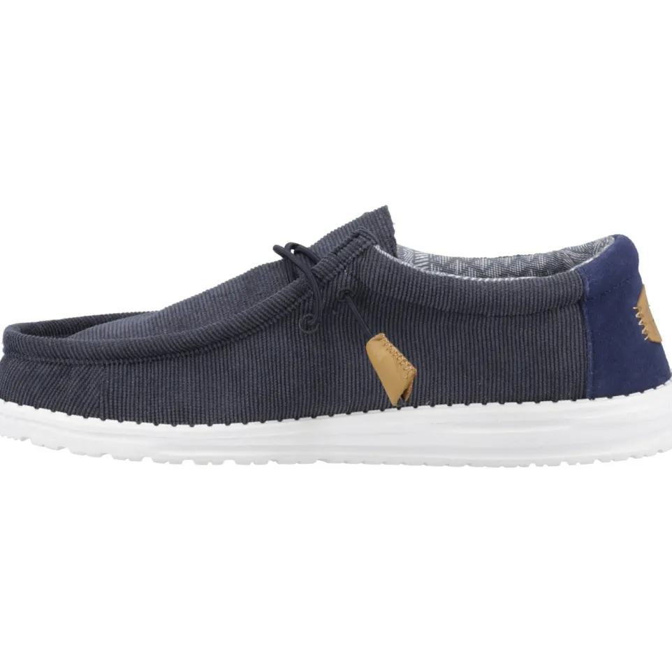 Men's Heydude 40163 Wally Corduroy Classic Slip On Shoes - Navy