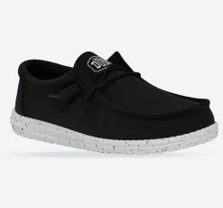 Men's Heydude 40009 Wally Slub Classic Slip On Shoes - Black