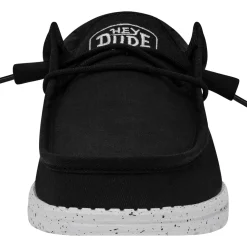 Men's Heydude 40009 Wally Slub Classic Slip On Shoes - Black