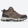 Men's Relaxed Fit Skechers 204477 Selmen Melano Hiking Boots - Chocolate