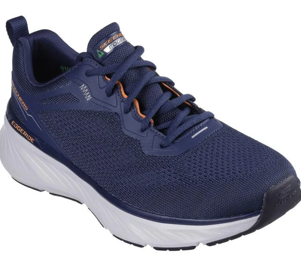 Men's Relaxed Fit Skechers 232836 Edgeride Exxo Trainers - Navy Orange