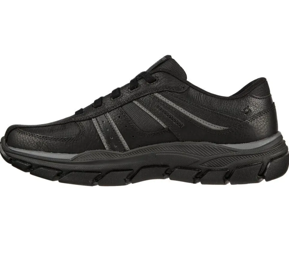 Men's Relaxed Fit Skechers 204330 Respected Edgemere Good Year Walking Trainers - Black