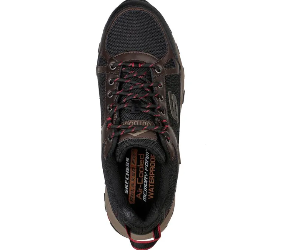 Men's Relaxed Fit Skechers Selmen Cormack - 204427 Hiking Trainers - Chocolate/Black