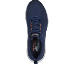 Men's Relaxed Fit Skechers 232836 Edgeride Exxo Trainers - Navy Orange