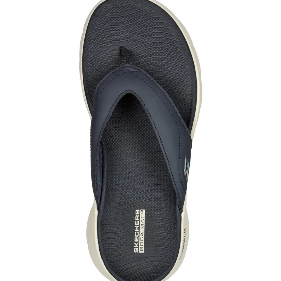 Men's Relaxed Fit Skechers 229202 Go Walk Flex Vallejo Sandals - Navy