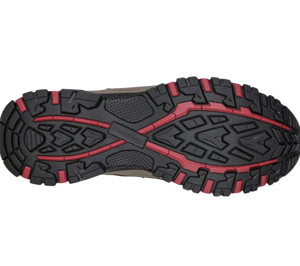 Men's Relaxed Fit Skechers Selmen Cormack - 204427 Hiking Trainers - Chocolate/Black