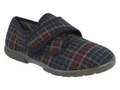 Mens Wide Fit DB Tartan Slippers