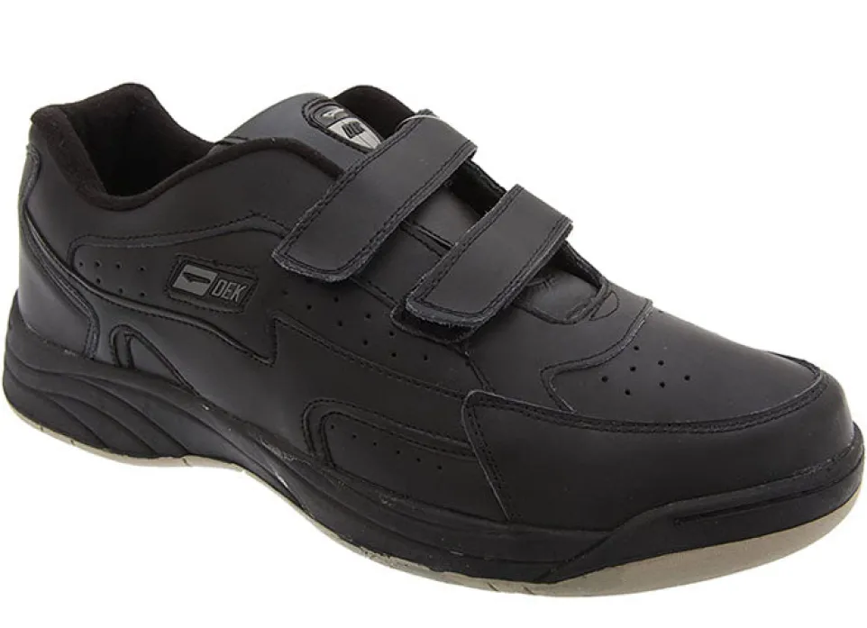 Mens Wide Fit Dek Arizona Trainers black and white