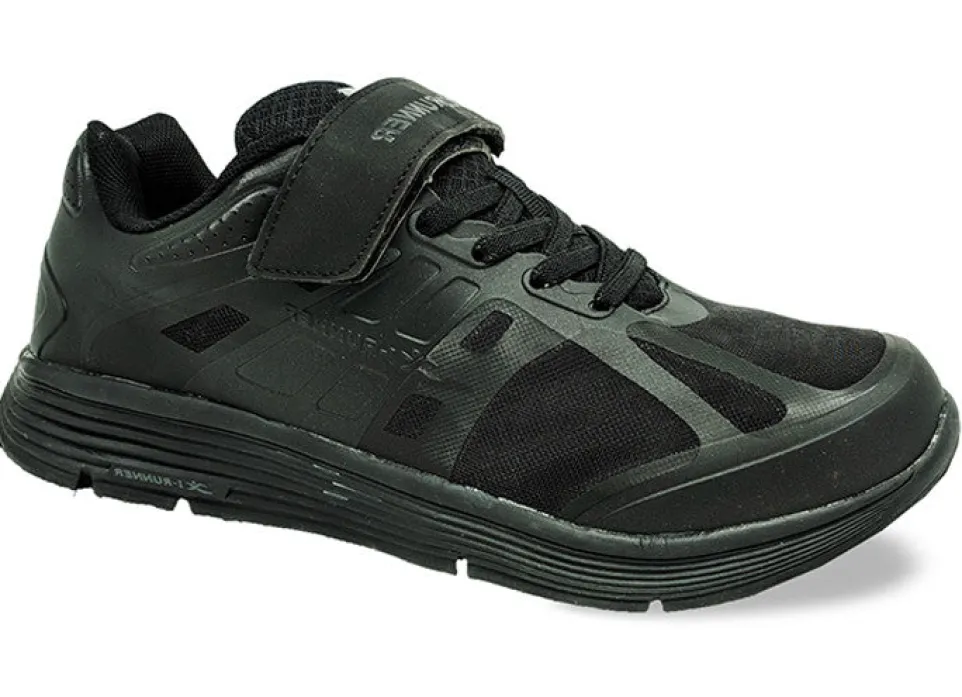 Mens Wide Fit I-Runner Elite Walking Slip On Velcro Trainers