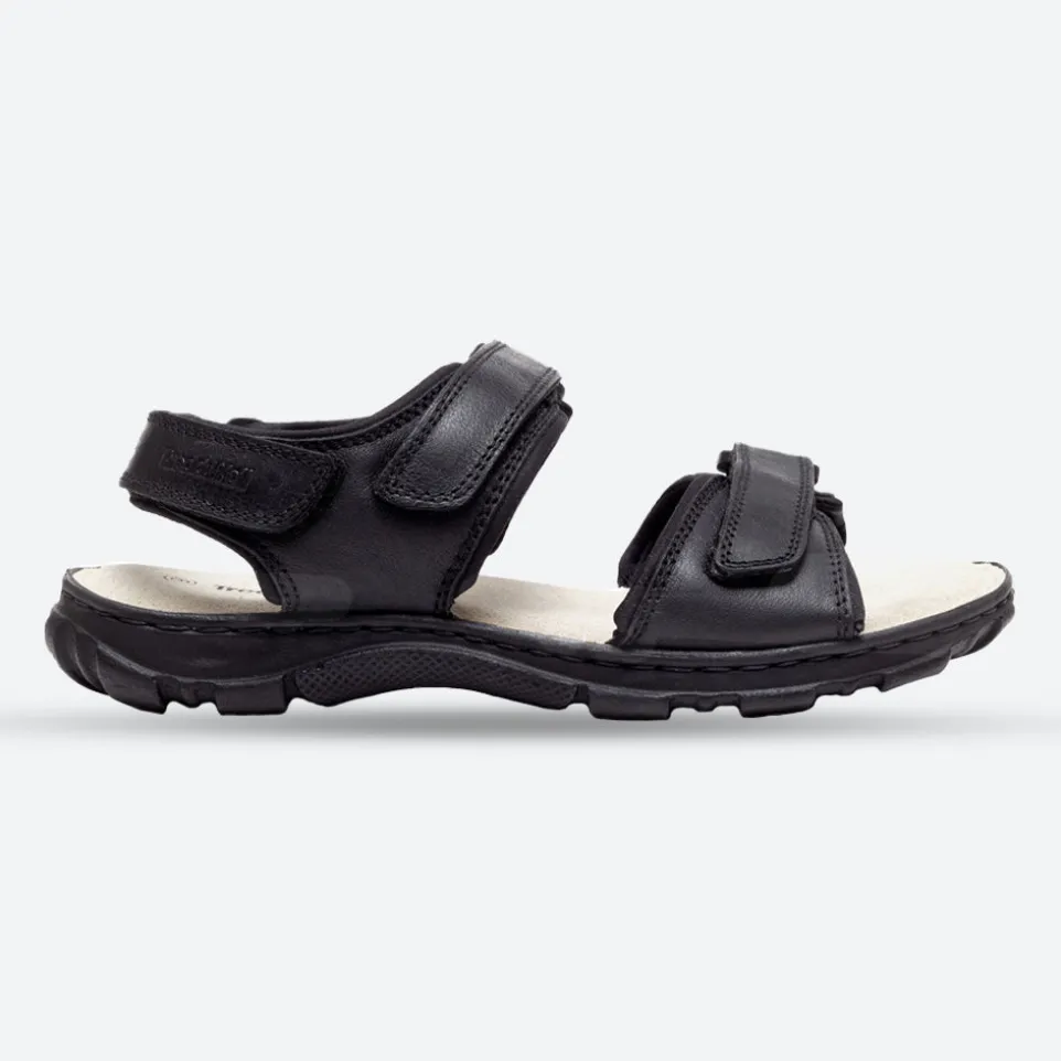 Mens Wide Fit James Leather Sandals by Tredd Well