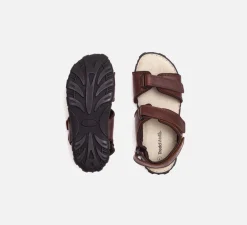 Mens Wide Fit James Leather Sandals by Tredd Well