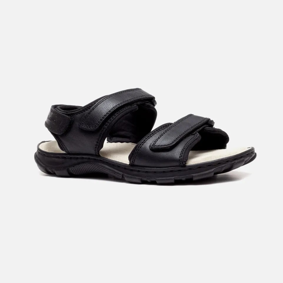 Mens Wide Fit James Leather Sandals by Tredd Well