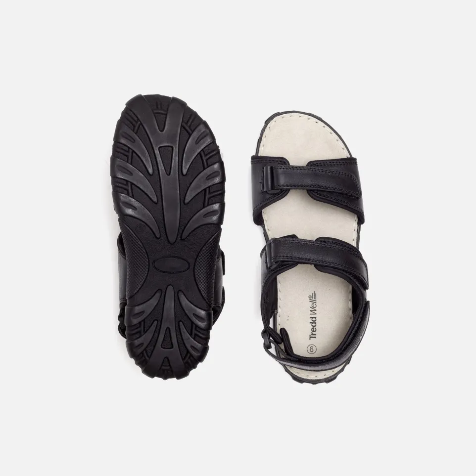Mens Wide Fit James Leather Sandals by Tredd Well