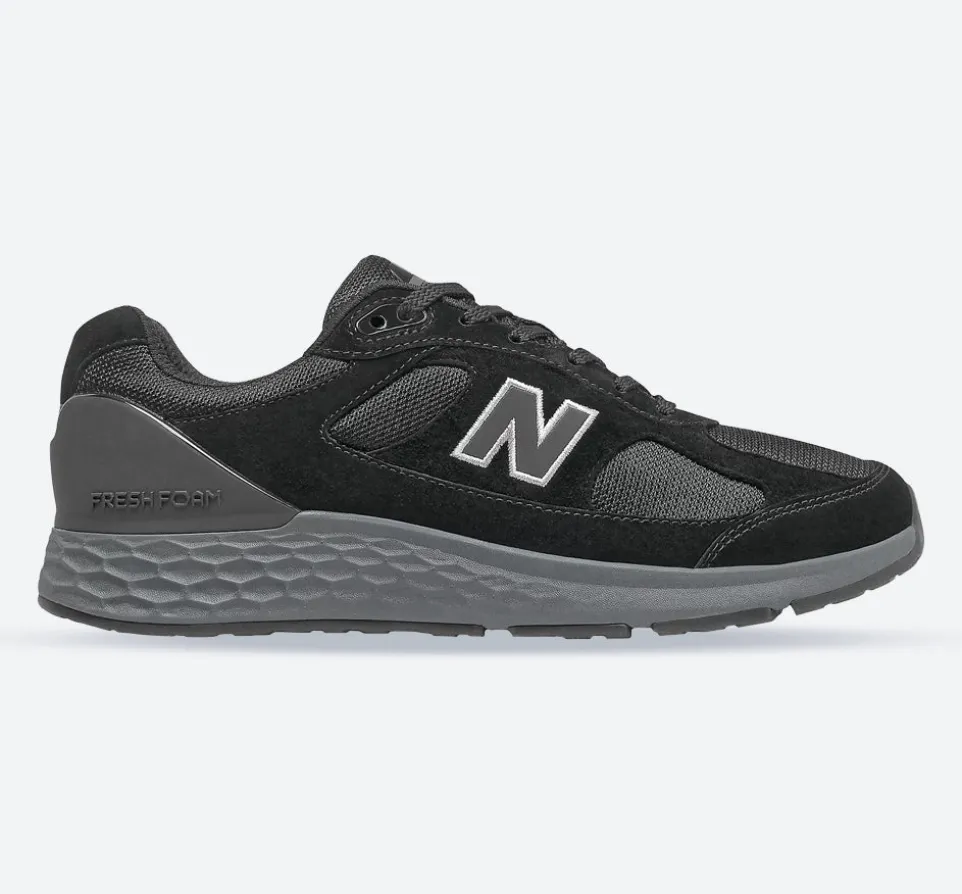 Mens Wide Fit New Balance MW1880 Walking Trainers - Black