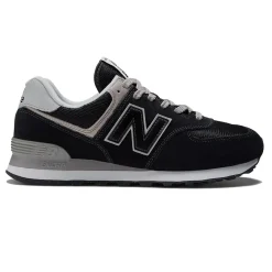 Men's Wide Fit New Balance ML574EVB Running Trainers - Exclusive - Black/White ENCAP
