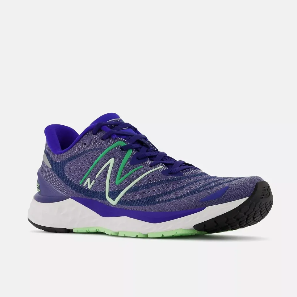 Men's Wide Fit New Balance MSOLVPW4 Running/Walking Trainers - Blue/Grey
