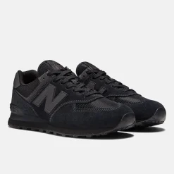 Men's Wide Fit New Balance ML574EVE Running Trainers - Exclusive - Black