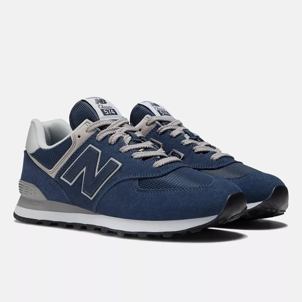 Men's Wide Fit New Balance ML574EVN Running Trainers - Exclusive - Navy ENCAP