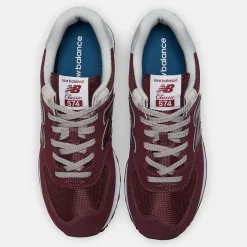 Men's Wide Fit New Balance ML574EVM Running Trainers - Exclusive - Burgundy/White ENCAP