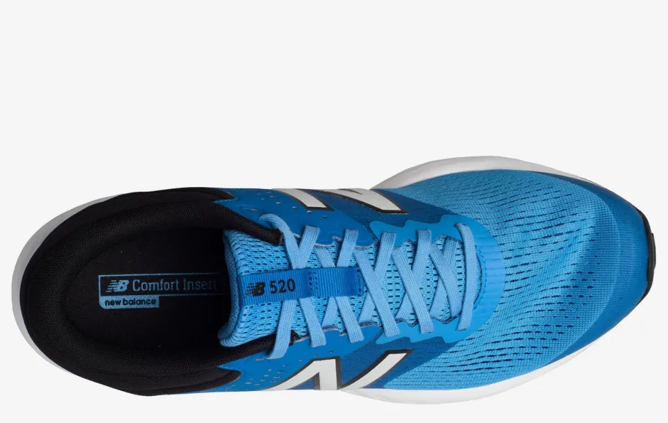 Men's Wide Fit New Balance M520CL7 Walking & Running Trainers - Light Blue Black