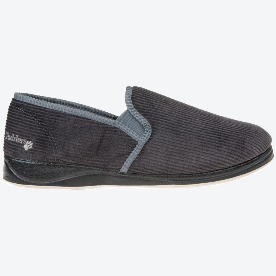 Mens Wide Fit Padders Albert Slip On Slippers