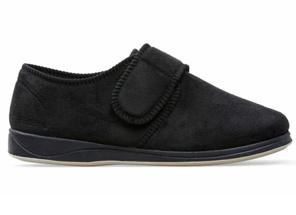 Mens Wide Fit Padders Charles Velcro Slipper