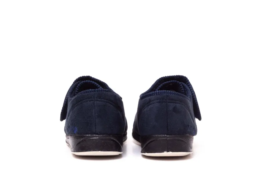 Mens Wide Fit Padders Charles Velcro Slipper