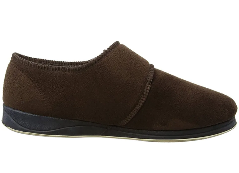 Mens Wide Fit Padders Charles Velcro Slipper