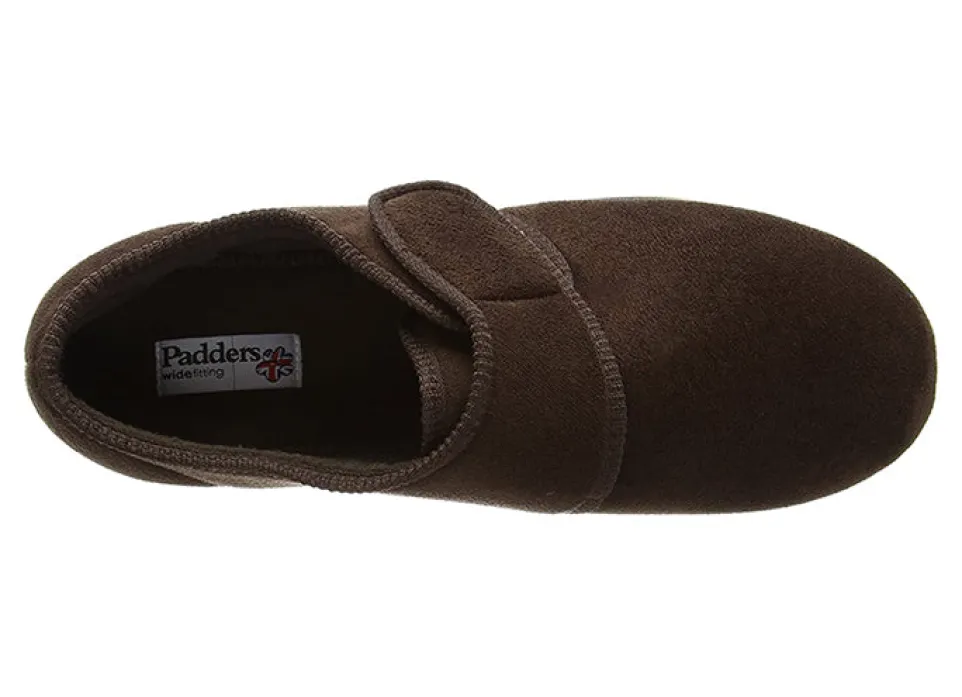 Mens Wide Fit Padders Charles Velcro Slipper