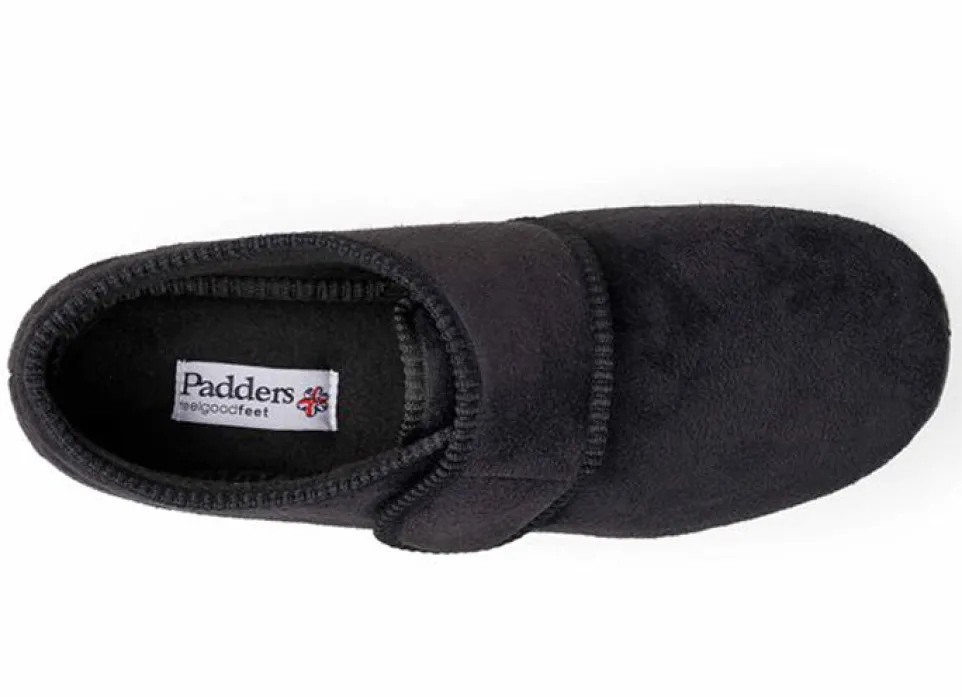 Mens Wide Fit Padders Charles Velcro Slipper