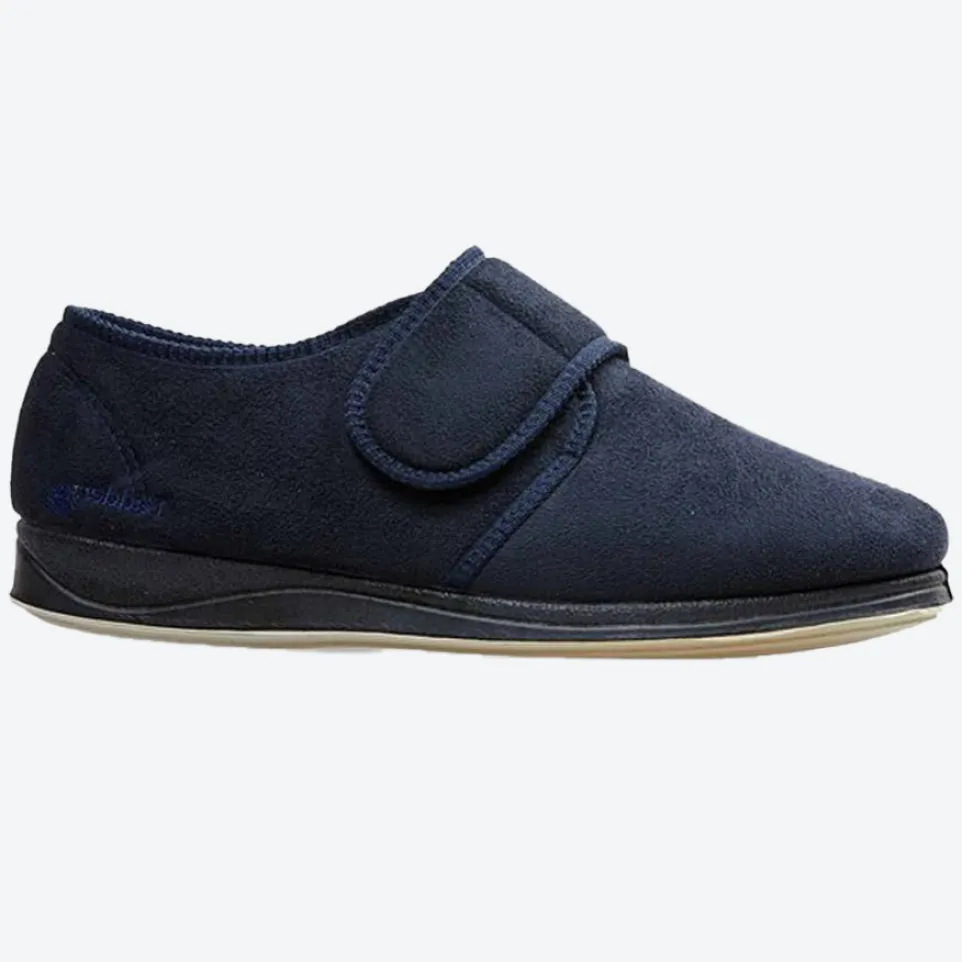 Mens Wide Fit Padders Charles Velcro Slipper