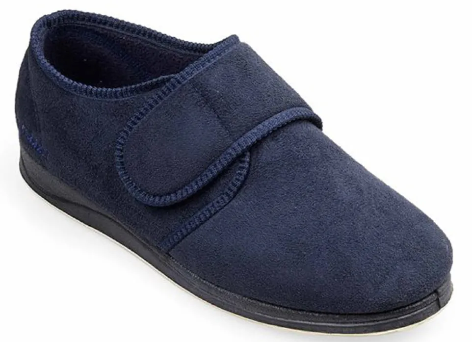 Mens Wide Fit Padders Charles Velcro Slipper