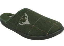 Mens Wide Fit Padders Stag Mule Slippers