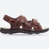 Mens Wide Fit Sandals Ashley Sandals by Tredd Well - Brown