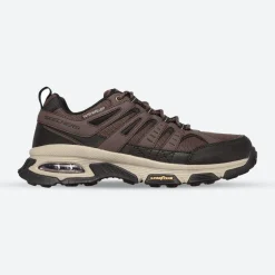 Men's Wide Fit Skechers 237214 Air Envoy Water Repellent outdoor Walking Trainers - Brown/Black