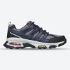 Men's Wide Fit Skechers 237214 Air Envoy Water Repellent outdoor Walking Trainers - Navy/Grey