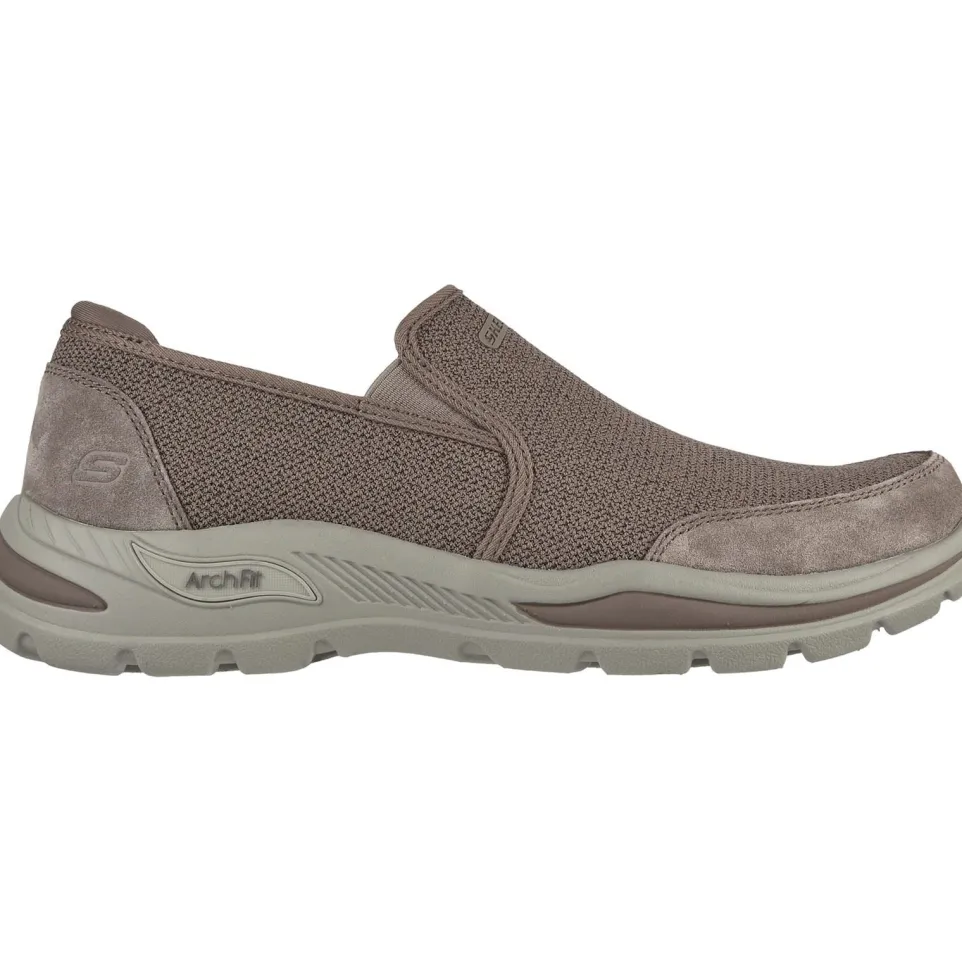 Men's Wide Fit Skechers 204509 Arch Fit Motley Ratel Slip On Trainers