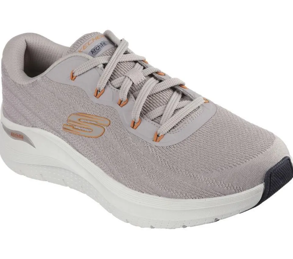 Men's Wide Fit Skechers 232701 Arch Fit 2.0 Road Wave Walking Trainers
