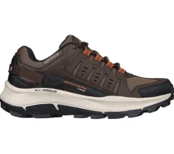 Men's Wide Fit Skechers 237501 Equalizer 5.0 Trail-Solix Walking Trainers - Brown/Orange