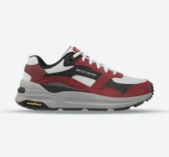 Men's Wide Fit Skechers 237200 Global Jogger Trainers - Burgundy