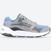 Men's Wide Fit Skechers 237200 Global Jogger Trainers - Grey/Blue