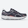 Men's Wide Fit Skechers 220034 Go Run Consistent Running Trainers - Navy/Red - Goga Mat