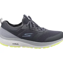Men's Wide Fit Skechers 220102 GOrun Consistent Trainers - Charcoal/Lime