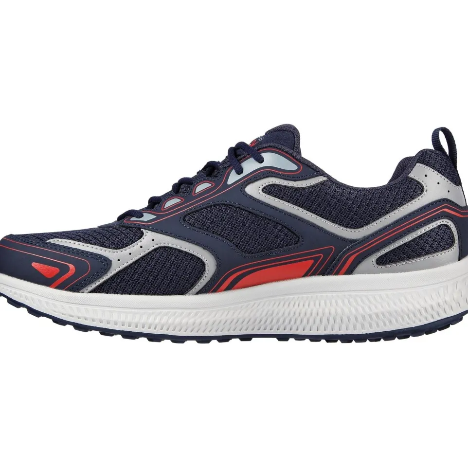 Men's Wide Fit Skechers 220034 Go Run Consistent Wide Trainers - Navy/Red