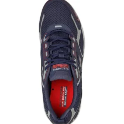 Men's Wide Fit Skechers 220034 Go Run Consistent Wide Trainers - Navy/Red