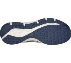 Men's Wide Fit Skechers 220034 Go Run Consistent Running Trainers - Grey/Navy - Goga Mat