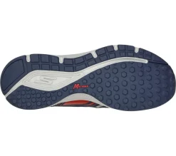 Men's Wide Fit Skechers 220034 Go Run Consistent Running Trainers - Navy/Red - Goga Mat